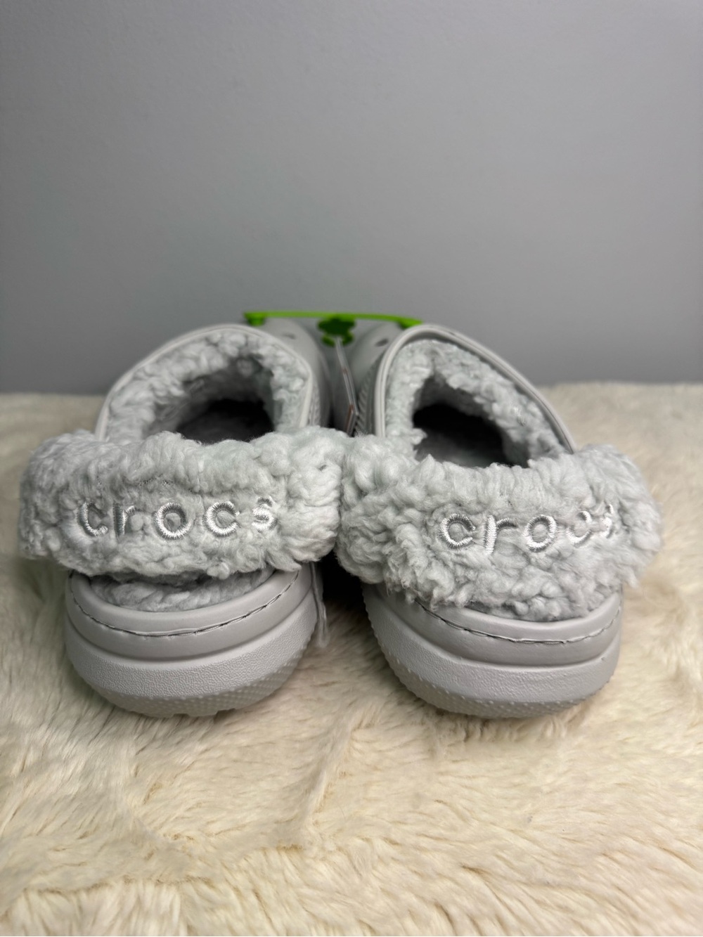 CROCS Classic Fuzz-Lined Clog - Light Gray - Picture 3 of 5